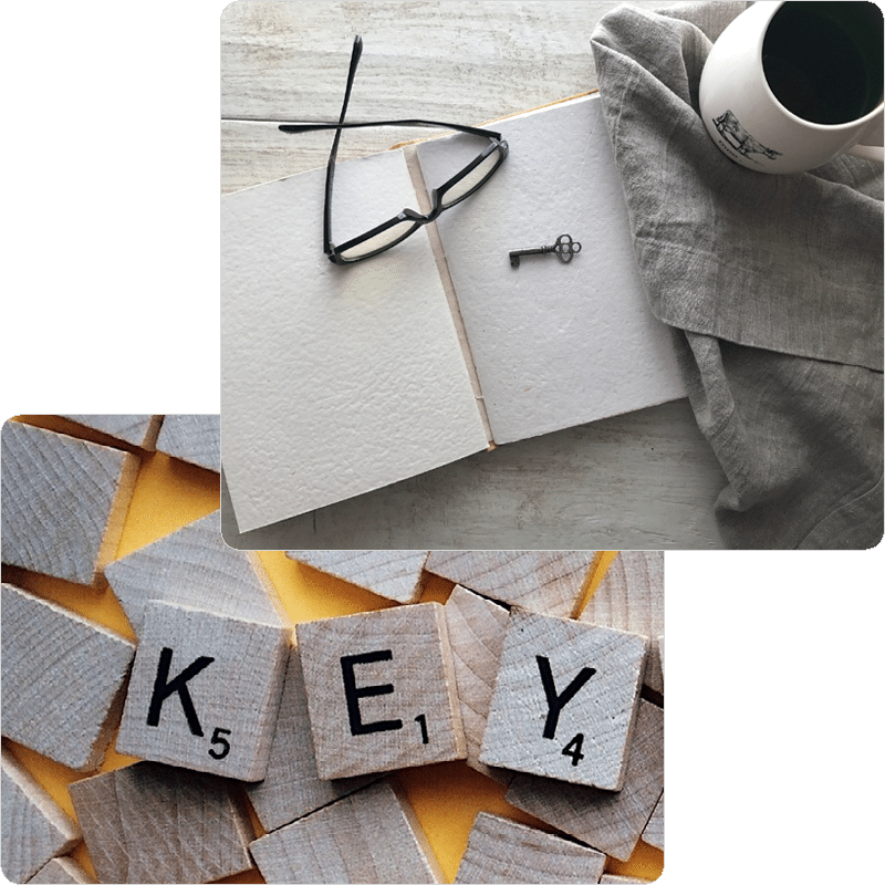 Key scrabble letters